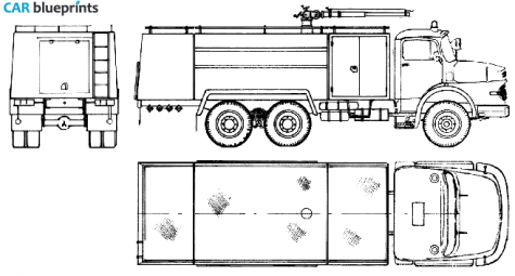 1980 Mercedes-Benz LK2624 6x4 Fire Truck blueprint