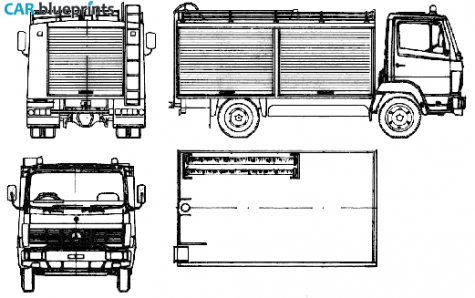1986 Mercedes-Benz LN2-814-31 Fire Truck blueprint