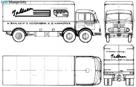 1963 Mercedes-Benz LP333 Truck blueprint