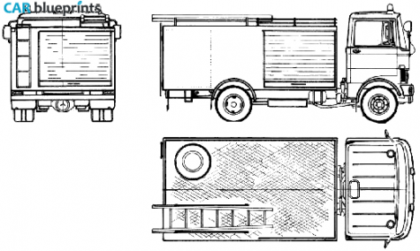 1978 Mercedes-Benz LP813-32 Fire Truck blueprint