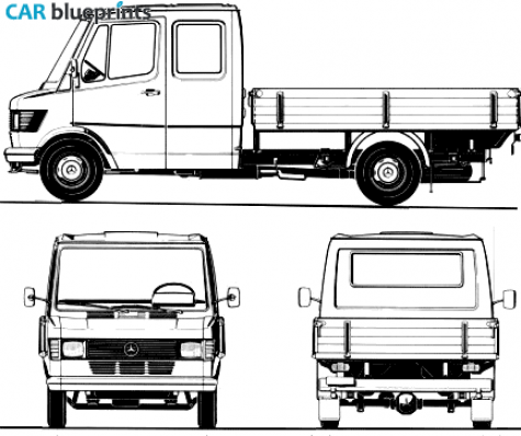 1997 Mercedes-Benz M307 Truck blueprint