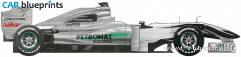 2010 Mercedes-Benz MGP W01 F1 GP OW blueprint