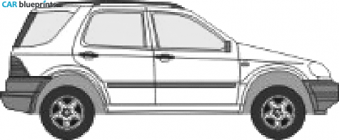 1998 Mercedes-Benz M-Class W163 SUV blueprint