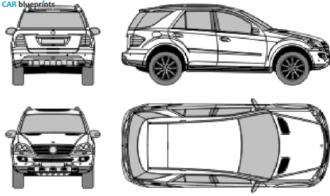 2006 Mercedes-Benz ML SUV blueprint