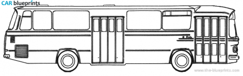 1971 Mercedes-Benz O302 Bus blueprint