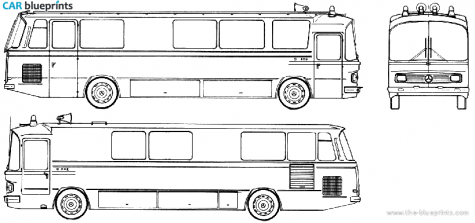 1971 Mercedes-Benz O302 Bus blueprint