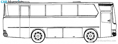 Mercedes-Benz O303 Pullman Bus blueprint