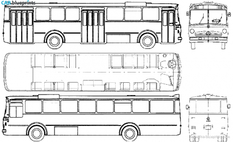 1958 Mercedes-Benz O317 Bus blueprint