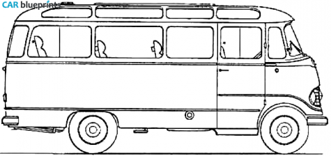 1957 Mercedes-Benz O319 Bus blueprint