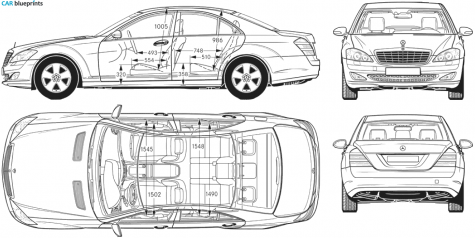 2006 Mercedes-Benz S Sedan blueprint