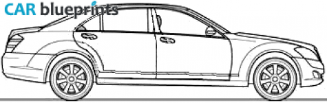 2009 Mercedes-Benz W221 S350 Sedan blueprint