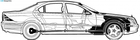 2001 Mercedes-Benz S55 AMG Sedan blueprint