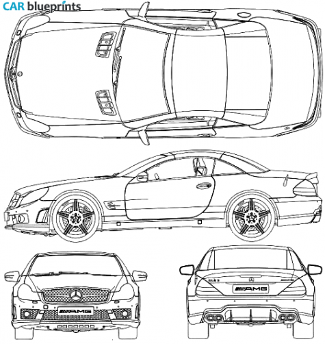 2008 Mercedes-Benz SL63 AMG Cabriolet blueprint