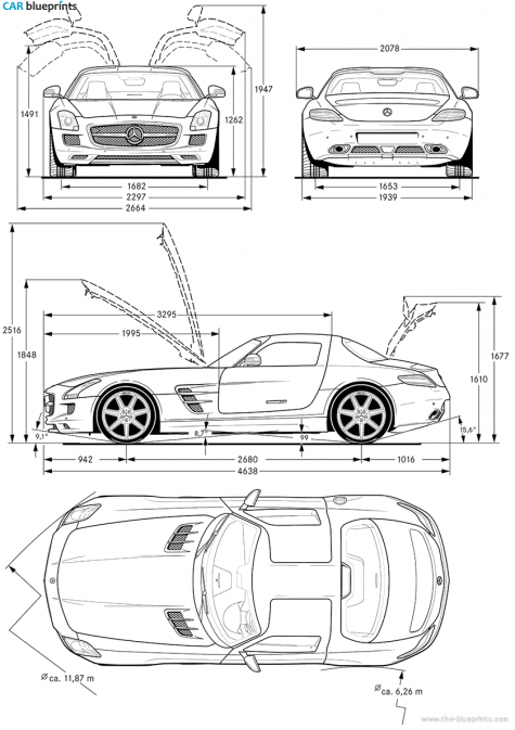 2011 Mercedes-Benz SLS AMG Coupe blueprint