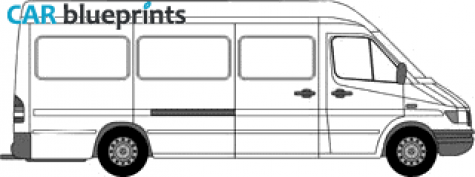 1995 Mercedes-Benz Sprinter Bus blueprint