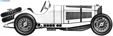 1931 Mercedes-Benz SSKL Cabriolet blueprint