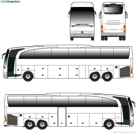 Mercedes-Benz Travego Bus blueprint