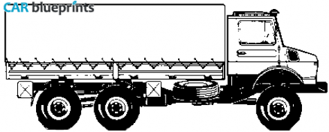 1995 Mercedes-Benz Unimog-2450L 6x6 Truck blueprint