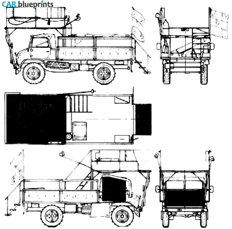 1954 Mercedes-Benz Unimog-404 Truck blueprint