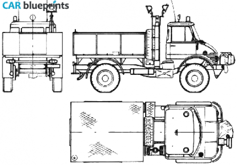 1984 Mercedes-Benz Unimog U1000 Fire Truck blueprint