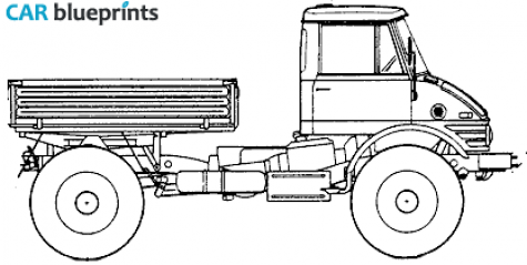 2006 Mercedes-Benz Unimog U1100 Truck blueprint