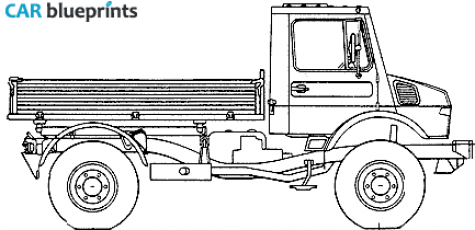 2006 Mercedes-Benz Unimog U1450 Truck blueprint