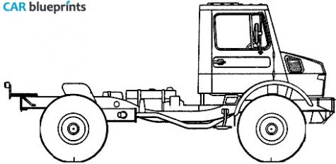 2006 Mercedes-Benz Unimog U1700L Truck blueprint