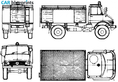 1960 Mercedes-Benz Unimog U416 Fire Truck blueprint