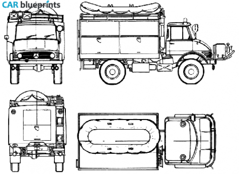 1972 Mercedes-Benz Unimog U416 Fire Truck blueprint