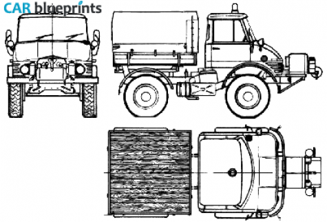 1968 Mercedes-Benz Unimog U421 Fire Truck blueprint