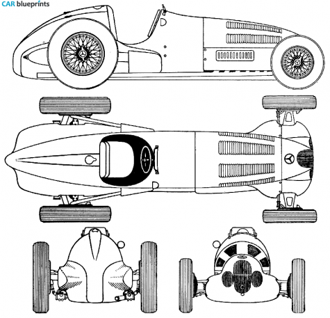 1937 Mercedes-Benz W125GP OW blueprint