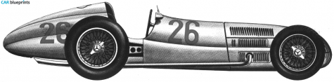 1938 Mercedes-Benz W154GP OW blueprint