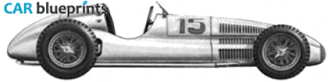 1939 Mercedes-Benz W165GP OW blueprint