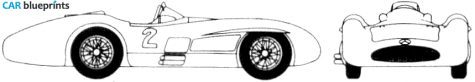 1954 Mercedes-Benz W196 OW blueprint