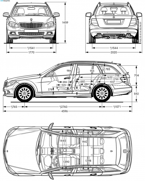 2008 Mercedes-Benz C-Class W204 Station Wagon blueprint