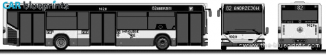 1997 Mercedes-Benz Citaro Bus blueprint