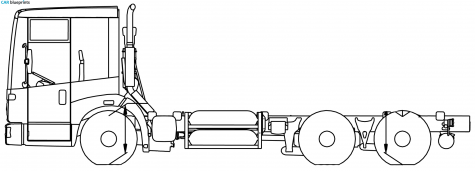 Mercedes-Benz Econic 2628 LITNLA 6x2 NGT Truck blueprint