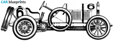 1908 Mercedes-Benz GP Cabriolet blueprint