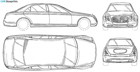 Mercedes-Benz Maybach Sedan blueprint