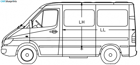 2006 Mercedes-Benz Sprinter CDi Minivan blueprint