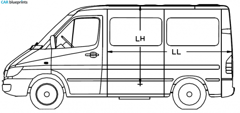 2006 Mercedes-Benz Sprinter 2 Minivan blueprint