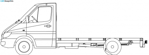 Mercedes-Benz Sprinter 3 CDi 4x4 Chassis Truck blueprint