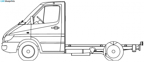 Mercedes-Benz Sprinter 3 CDi Chassis Truck blueprint