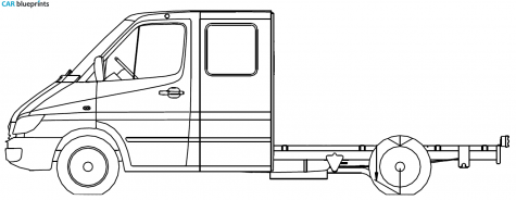 Mercedes-Benz Sprinter 3 CDi Chassis Truck blueprint