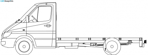 Mercedes-Benz Sprinter 4 CDi Chassis Truck blueprint