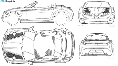 2007 Mercedes-Benz Vision SLA Roadster blueprint