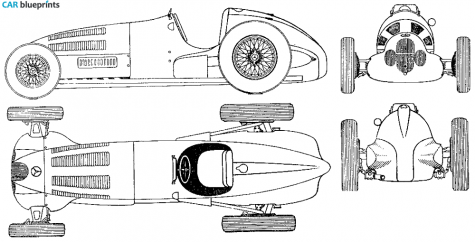 1937 Mercedes-Benz W125 Coupe blueprint