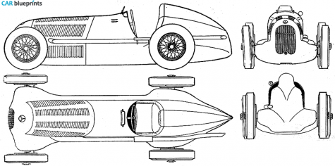 1934 Mercedes-Benz W 25B Coupe blueprint