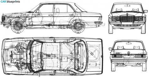 Mercedes-Benz W 123 Sedan blueprint