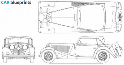 Mercedes-Benz 380 Cabriolet blueprint